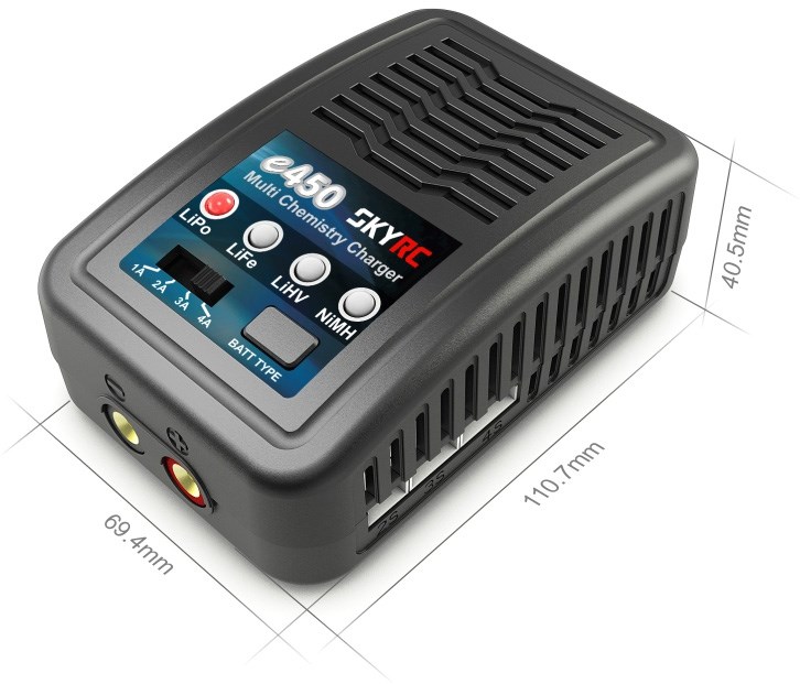 SkyRc E450 LiPo/Life/NiMh Lader 2-4S 50W 220V