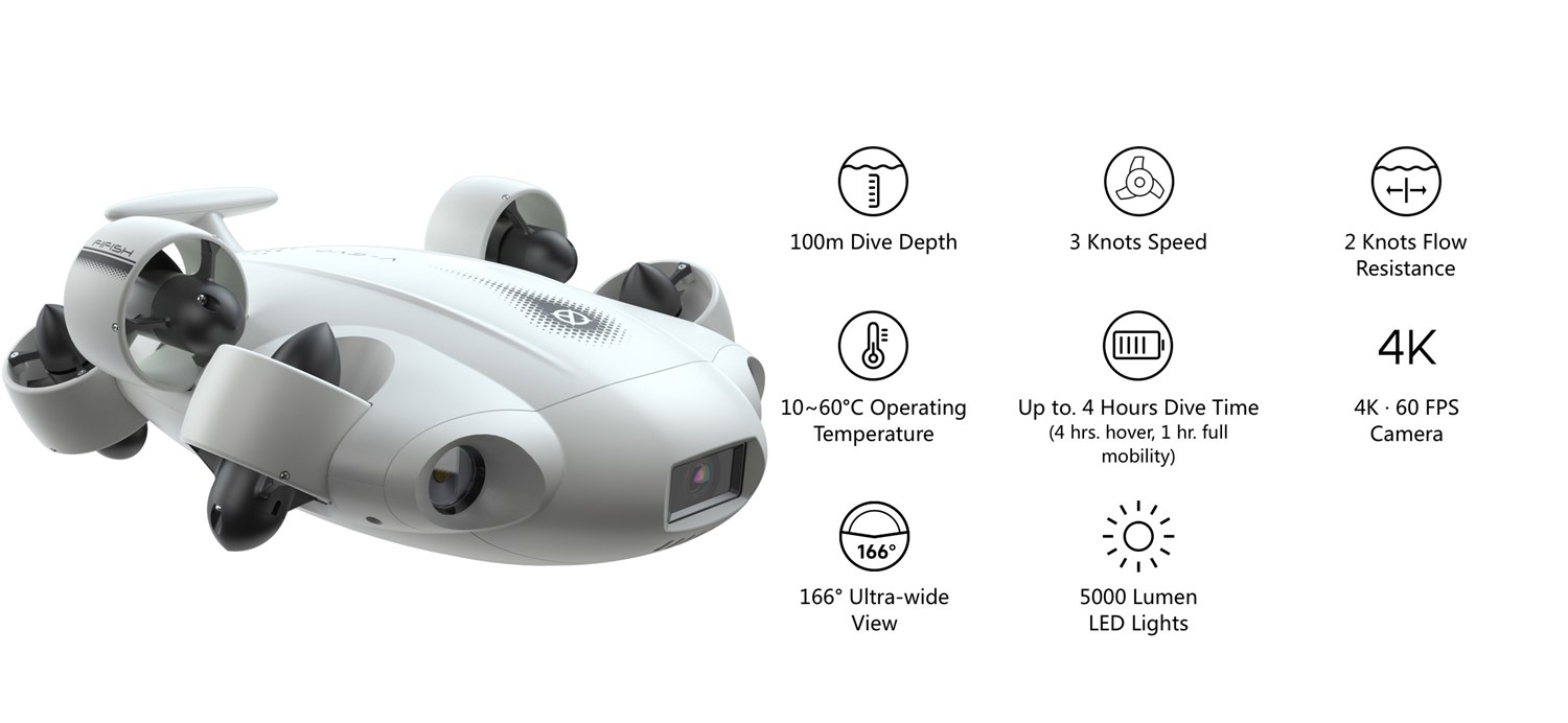 FIFISH V-EVO 100m - Undervandsdrone/ROV