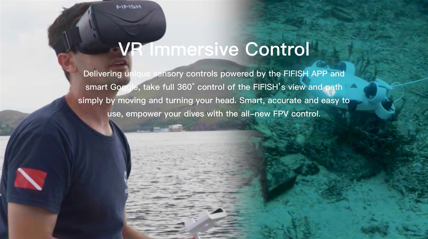 FIFISH V-EVO 100m m/Grip arm - Undervandsdrone