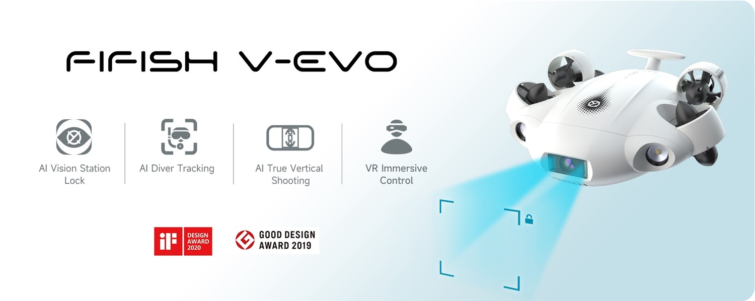 FIFISH V-EVO 100m m/Grip arm - Undervandsdrone