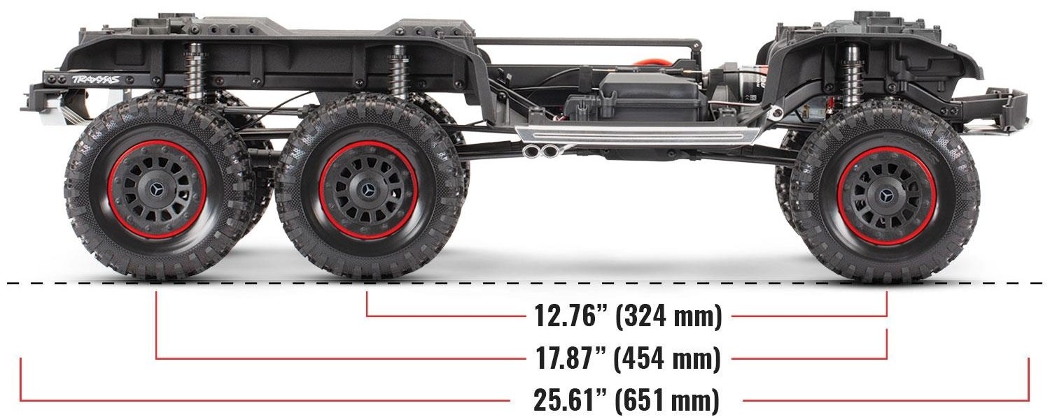 Traxxas TRX-6 Mercedes G63 AMG 6x6 Clipless Sort