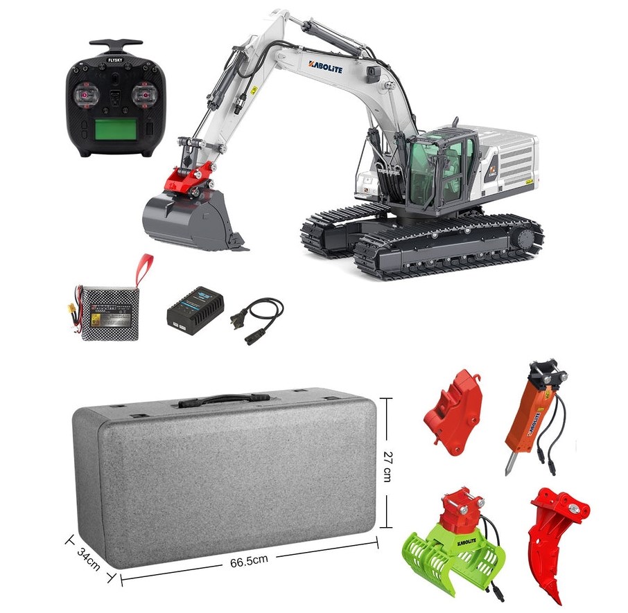 Gravemaskine Kabolite Hvid RTR